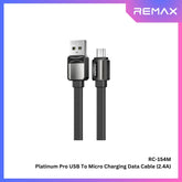 REMAX RC-154M Platinum Pro Series USB to Micro Charging Data Cable (2.4A) - Black